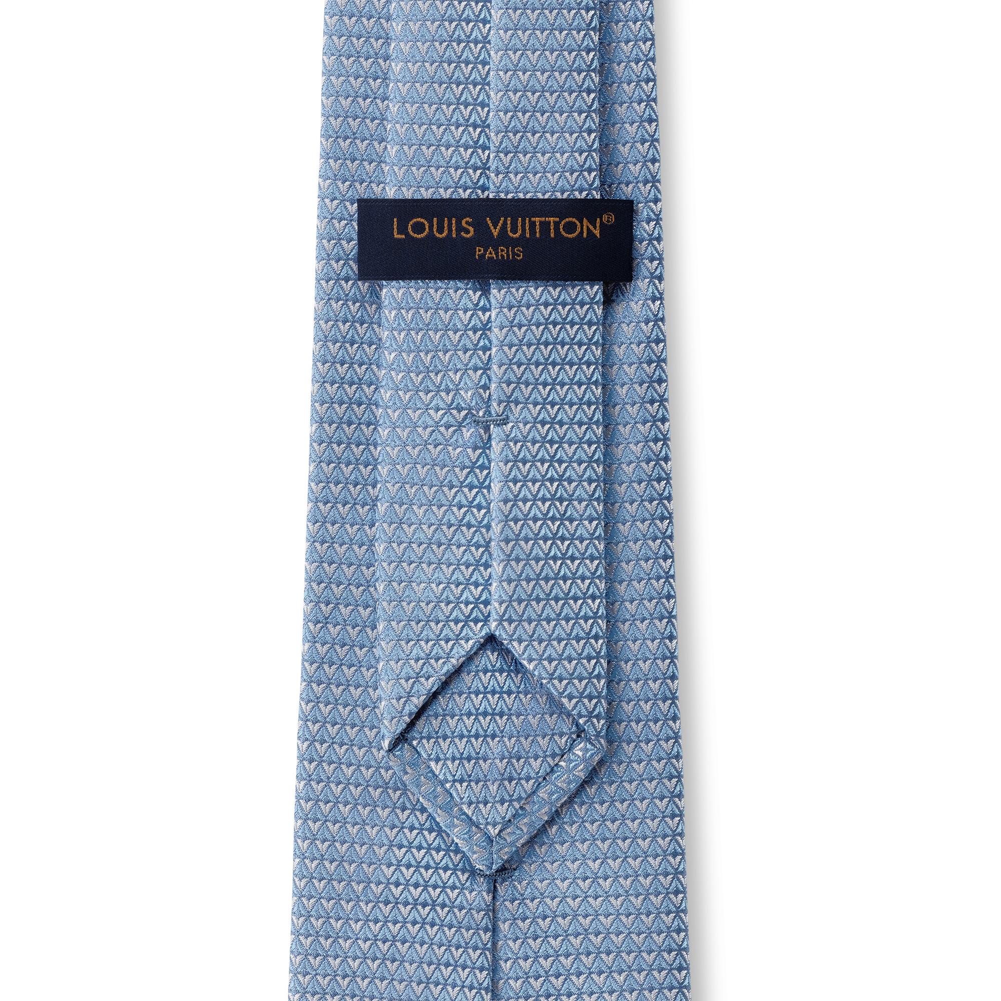 LOUIS VUITTON M71209 ダイヤモンドブイ シルク ネクタイ Diamonds V Tie - Luxury S00 Blue | LOUIS VUITTON